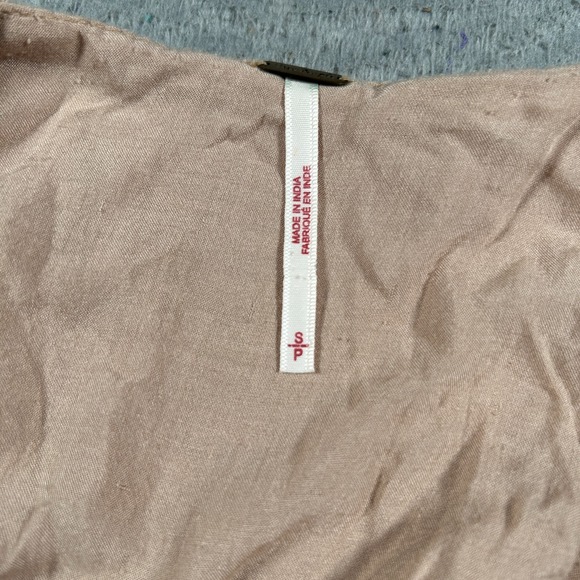 Free People Jumpsuit Womens Small Beige Belted Wide Leg Casual Cotton - Picture 3 of 10